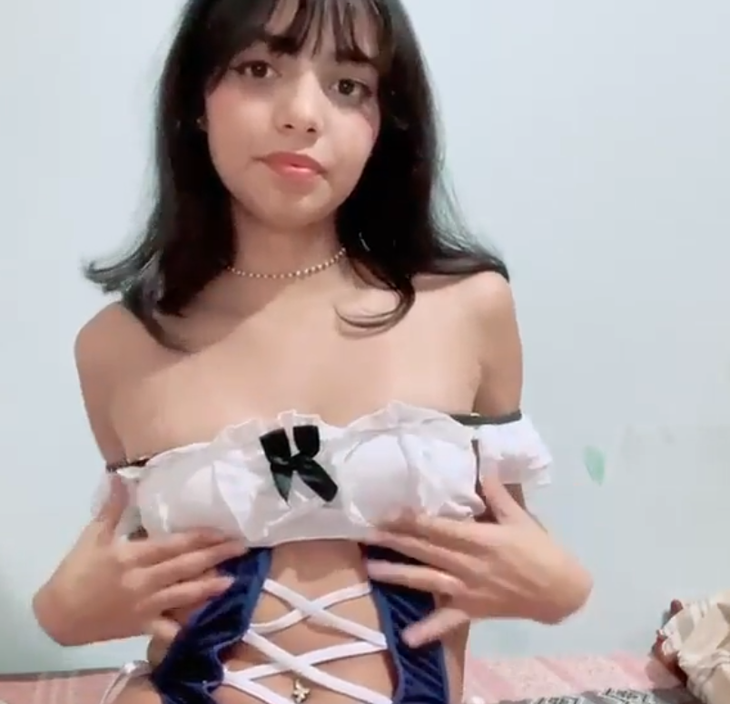 girl taking off her clothes on camera thumbnail